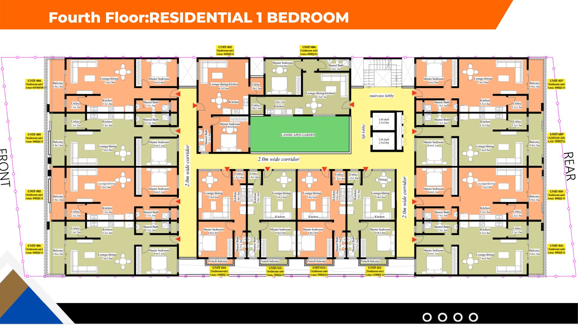 Fourth Floor:RESIDENTIAL 1 BEDROOM
