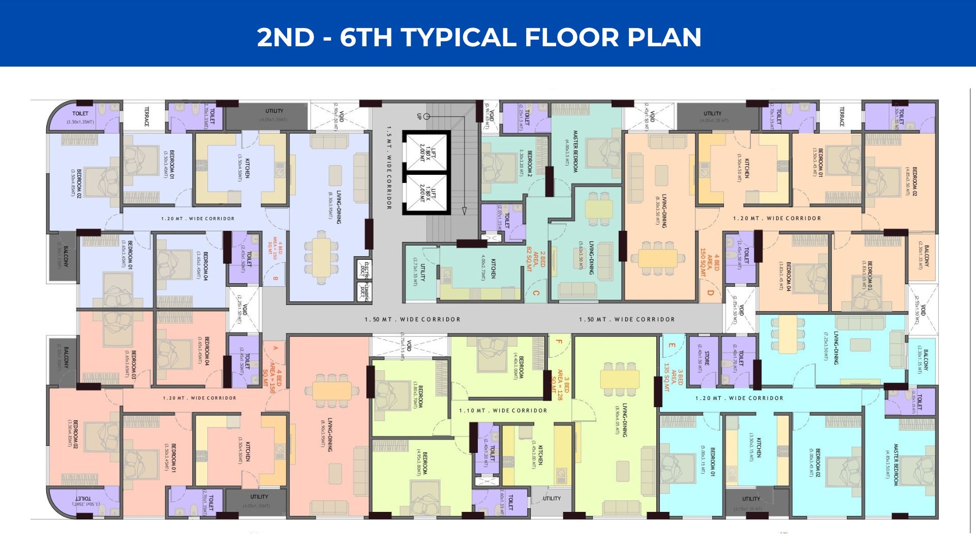 2ND - 6TH TYPICAL FLOOR PLAN