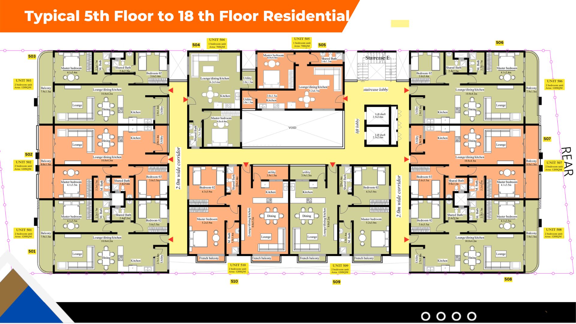 Typical 5th Floor to 18 th Floor Residential