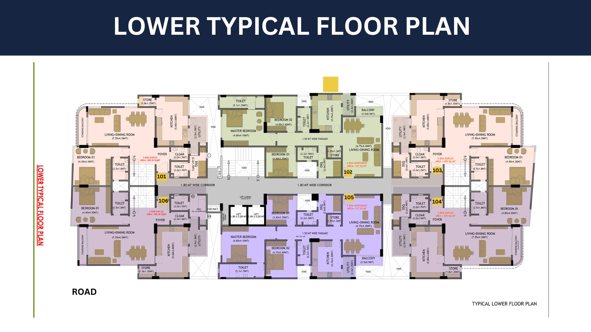 LOWER TYPICAL FLOOR PLAN