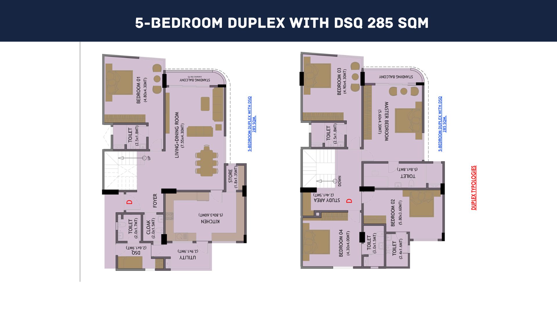 5-BEDROOM DUPLEX WITH DSQ 285 SQM